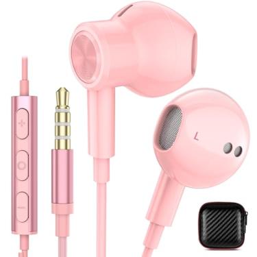 Imagem de Fones de ouvido com fio, conector de 3,5 mm para MP3 Player MP4, avião, crianças, escola, estudantes, fones de ouvido com fio, com microfone, isolamento de ruído, plugue, fones de ouvido para iPhone 6