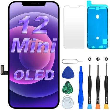 Imagem de DIGI4U Tela de substituição OLED para iPhone 12 Mini, tela FHD COF de 5,4 polegadas [NÃO LCD] para iPhone 12 Mini Display Digitalizador, com kit de ferramentas de reparo para tela de substituição do
