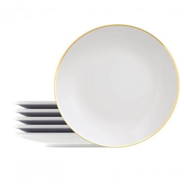Imagem de Conjunto De Pratos Rasos Tramontina Anna Em Porcelana 28cm 6 Peças