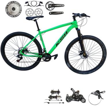 Imagem de Bicicleta Aro 29 Ksw Xlt 12 Velocidades Freio Hidraulico (VERDE/PRETO, 19)