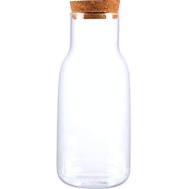 Imagem de Garrafa Jarra Cozinha em Vidro c/Rolha em Cortiça 1 Litro