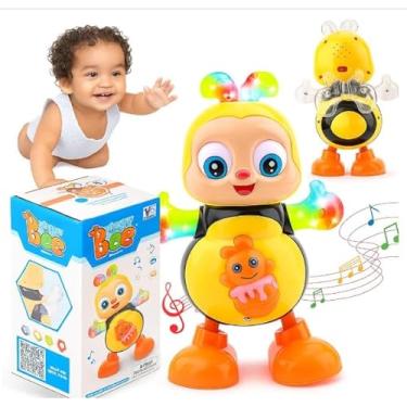Imagem de Brinquedo Abelha Dançante Musical Infantil Luz e Som Engatinhar Canta e Dança LED Colorido Desenvolvimento Sensorial Coordenação Motora bebê Menino Menina