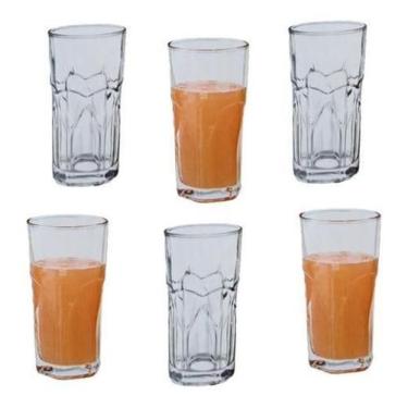 Imagem de Jogo 6 Copos Água Suco Vidro Conjunto 350Ml 14 X 7,5 - Cheng Xiang
