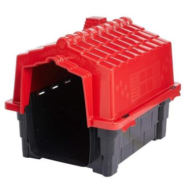 Imagem de Casa Casinha Para Cachorro Cães Pet Injet N1 Vermelha