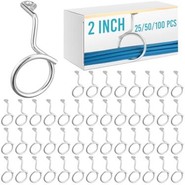 Imagem de Blulu 50 anéis de freio para fio de baixa tensão e anéis de freio de montagem de parafuso para montagem de cabos Cat 6 ou Cat 7 em concreto de madeira e superfície de tijolo (5 cm)