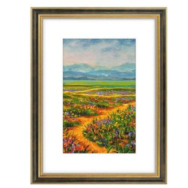 Imagem de Porta-retratos Golden State Art 12x16 cm em ouro preto