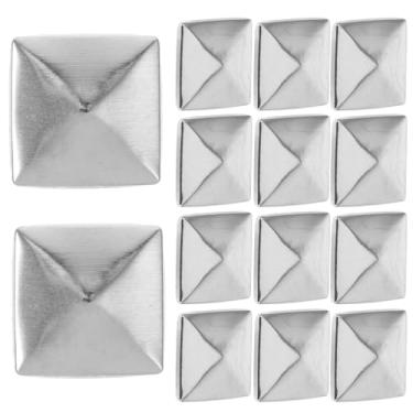 Imagem de SAFIGLE 100 peças de tachas prateadas de pirâmide, rebite de cobre, para roupas, artesanato, bolsas, sapatos, acessórios, decoração