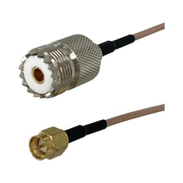 Imagem de Cabo Coaxial RF UHF RG316 RG58 PL259 SO239 Para SMA Macho Fêmea Com Co