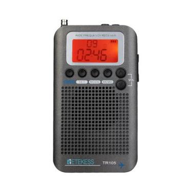 Imagem de Rádio Portátil AM FM SWR CB VHF Recarregável Multibanda Estéreo De Ond