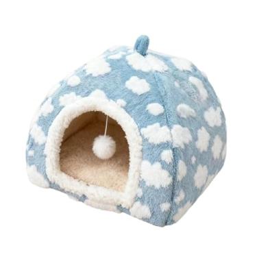 Imagem de Generic Cama tipo caverna para gatos de interior, tenda para gatinhos, canil, suprimentos para animais de estimação, cama portátil e confortável para gatos