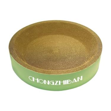 Imagem de WeiLaiKeQi Arranhador para gatos, tigela e tapete arranhador para gatos e gatinhos, a arranhões, antiderrapante ao desgaste para ambientes, Verde