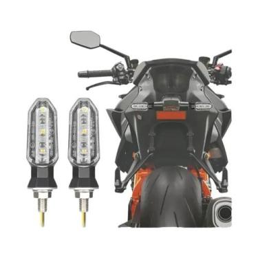 Imagem de Luzes De Sinalização LED Mini Para Motocicleta Amber 8mm, Lâmpada Indi
