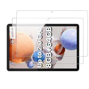 Imagem de KONXISA Pacote com 2 protetores de tela para tablet UMIDIGI G1 Tab de 10,1 polegadas, protetor de tela para tablet de vidro temperado, 9 durezas, película protetora transparente HD antiarranhões e sem