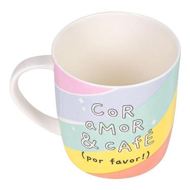 Imagem de Caneca Cerâmica 400ml Frases Cores e Amores – Estilo, Conforto e Inspiração no Seu Café.
