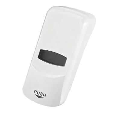 Imagem de YWBL-WH Distribuidor de Sabão Manual, Cabeça de Bomba Dupla à Prova de Vazamentos 300000 Prensas, Garrafa Transparente de 1L Com Adesivo Sem Pregos, para Montagem na Parede do Banheiro (Branco)