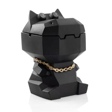 Imagem de Cinzeiro engraçado hipopótamo charuto material cerâmico base antiderrapante colecionador de cinzas de charuto