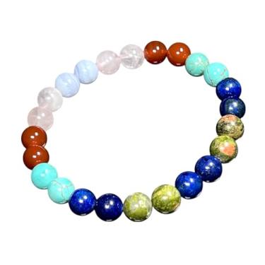 Imagem de Pulseira de amizade, cristais para a amizade, pedras preciosas para amigos - Lapis Lazuli, Ágata de renda azul, Carnelian, Unakite, Quartzo rosa, Turquesa, Pulseira Intensiva, Forte, Novo, Amigos Velhos Amigos