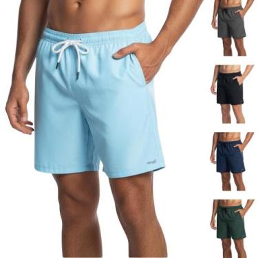 Imagem de Kit 5 Bermuda Short Masculino Tactel Academia Treino Praia - Ripoll, P