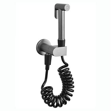 Imagem de uhyOHF Pulverizador de bidê portátil para vaso sanitário, kit de pulverizador de fraldas de pano de latão, conjunto de pulverizador de bidê montado na parede, kit de pulverizador de bidê de banheiro