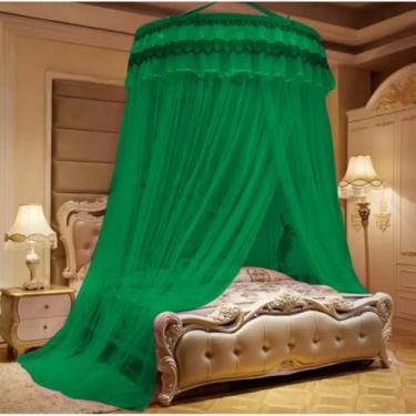 Imagem de Mosquiteiro de Teto Gigante para Cama Casal/Queen/Super King com Abertura Lateral e Microfuros(verde,King Size Gigante Premium)