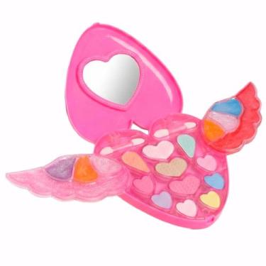 Imagem de Kit Paleta Maquiagem Infantil Menina Estojo Com Blush Sombra Conjunto 