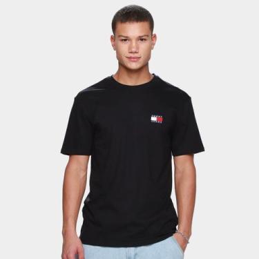 Imagem de Camiseta Tommy Jeans Casual Masculina, Preto, G