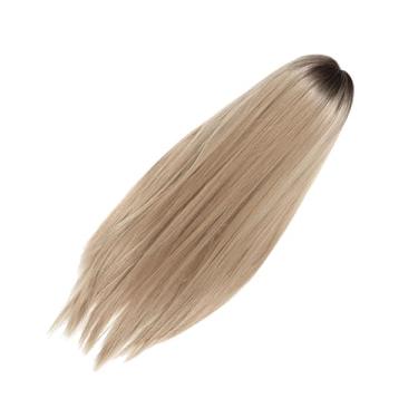 Imagem de Luqeeg Moda Loira Peruca Dianteira do Laço Longa Reta Resistente Ao Calor Fibra Cabelo 70cm Peruca Sintética para Role-playing