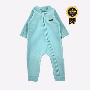 Imagem de Macacão térmico soft Liso Bebê Zíper Inverno Baby - Catarinense, Verde
