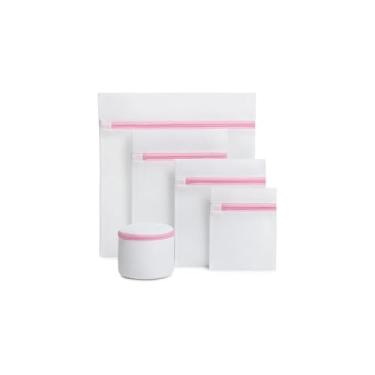Imagem de Saco para Lavar Roupas Delicadas, Poliéster, 26x35cm, Proteção para Lingerie e Peças Íntimas