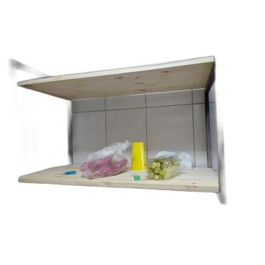 Imagem de Suporte Microondas Duplo Estilo Industrial Ferro 60X40X90Cm