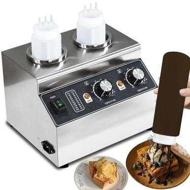 Imagem de Aquecedor elétrico de molho de queijo, dispensador de queijo nacho, dispensador de queijo comercial, aquecedor de garrafa de calda quente para queijo, chocolate, calda quente, caramelo, 30 a 85 °C