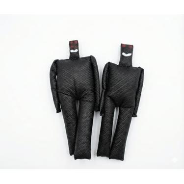 Imagem de Bonecos de pano com expressões faciais. Vodu. Fêmea e Macho. Casal (Preto)