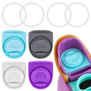 Imagem de BMSQOFD 4 conjuntos de tampas de vedação de substituição para boca de tampa Owala Freesip, peças de anel de vedação de silicone para garrafa de água, acessórios de tampa superior para Owala Freesip 16