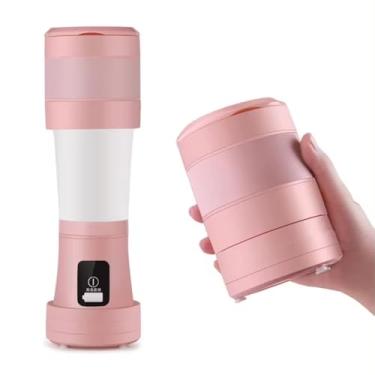 Imagem de Liquidificador Portátil Dobrável 500ml Recarregável USB com Lâminas em Aço Inoxidável, Design Compacto em Silicone para Sucos, Smoothies, Shakes e Vitaminas em Qualquer Lugar
