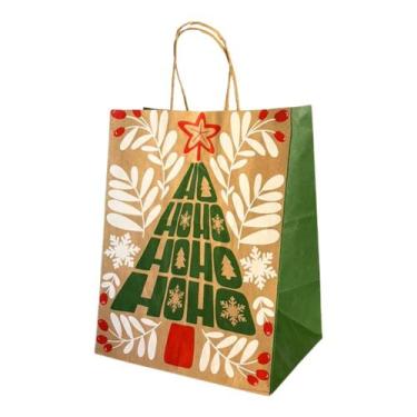 Imagem de Kit 10 Sacola HoHoHo Presente De Natal 2025 Vários Tamanho - DB, (2937