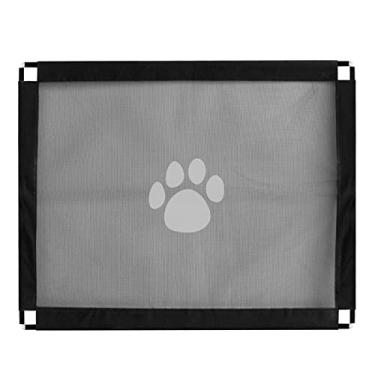 Imagem de Portão para animais domésticos dobrável rede de proteção portátil cães gatos instale em qualquer lugar se adapta a espaços até 39IN