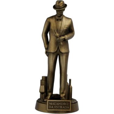 Imagem de Estátua Malandro da Estrada Imagem Umbanda Candomblé (Cor Ouro Velho)