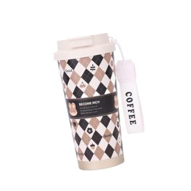 Imagem de YWJLQH Copo térmico de viagem para bebidas quentes e frias, garrafa de 520ml com alça, ideal para academia, e atividades ao ar livre.