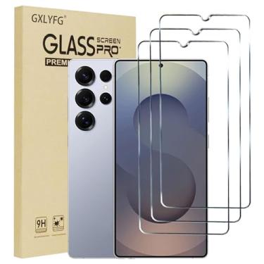 Imagem de GXLYFG Pacote com 3 protetores de tela de vidro temperado compatíveis com S26 Ultra, antiarranhões, sem bolhas, dureza 9H