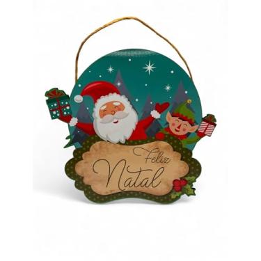 Imagem de Enfeite de Natal para Porta Papai Noel e Duende Decoração