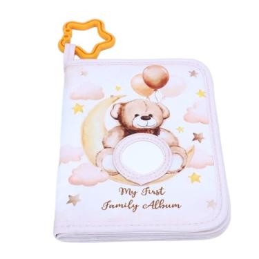 Imagem de Luocute Álbum de Livro de Memória para Bebês, Livro Macio de Pano Fotográfico para Bebês Recém-nascidos Contém 17 Fotos Com Espelhos de Segurança
