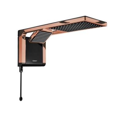 Imagem de Chuveiro Lorenzetti Acqua Duo 220v 7800w Pt/ Rs Gold 7510127, 7800w, 2