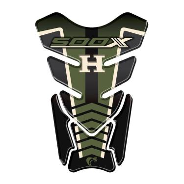 Imagem de Protetor Tanque Adesivo Resinado 3d Compativel Cb500x Verde Cor Preto E Cinza