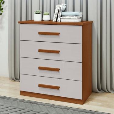 Imagem de Cômoda 4 Gavetas para Quarto 97,5cm X 88cm Baião - Móveis Lopas
