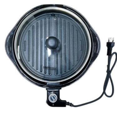 Imagem de Grill Elétrico Redondo Premium com Termostato 220V - Preta