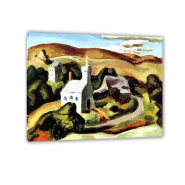Imagem de Zeichn8u Thomas Hart Benton Pinturas Arte de Parede Paisagem Americana Reproduções de Arte Clássica Thomas Hart Benton Pôster em Tela para Sala de Estar Decoração de Parede de Casa 40x30cm (40.6x30.5