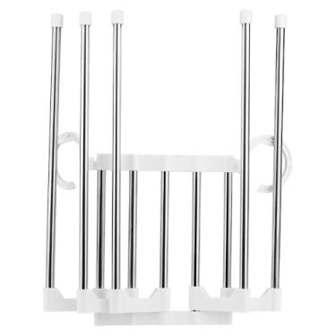 Imagem de Cabide Para Calças Organizador Aço Inox Multifuncional Retrátil 5 em 1(quantidade 2)