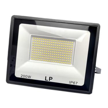 Imagem de Refletor LED 200W Branco Quente Externo Bivolt IP67 À Prova d’Água Holofote de Alta Potência para Jardim Garagem Fachada
