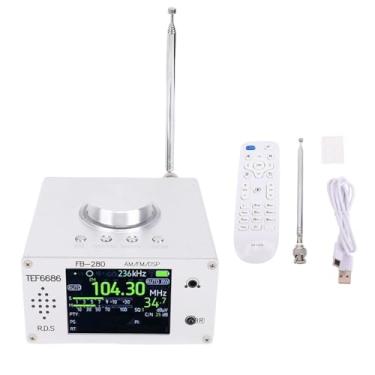 Imagem de Luocute Rádio Digital de Mesa, Rádio AM FM Com Chip TEF6686 Em Liga de Alumínio Com Saída de Som de 3,5 Mm e Luz Ambiente, para Experiência de Audição Profissional