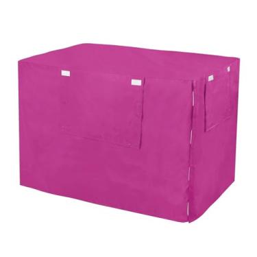 Imagem de Capa de caixa vermelha violeta média resistente aos raios UV com fivela fixa na parte inferior da caixa para donos de cães